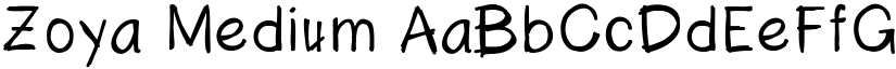 Zoya Medium font