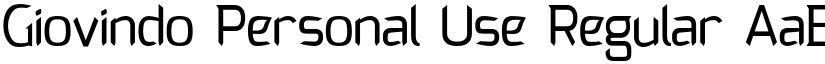 Giovindo Personal Use Regular font
