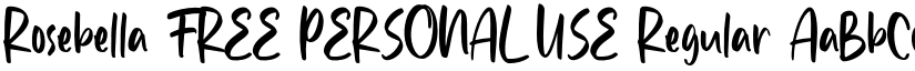 Rosebella FREE PERSONAL USE Regular font