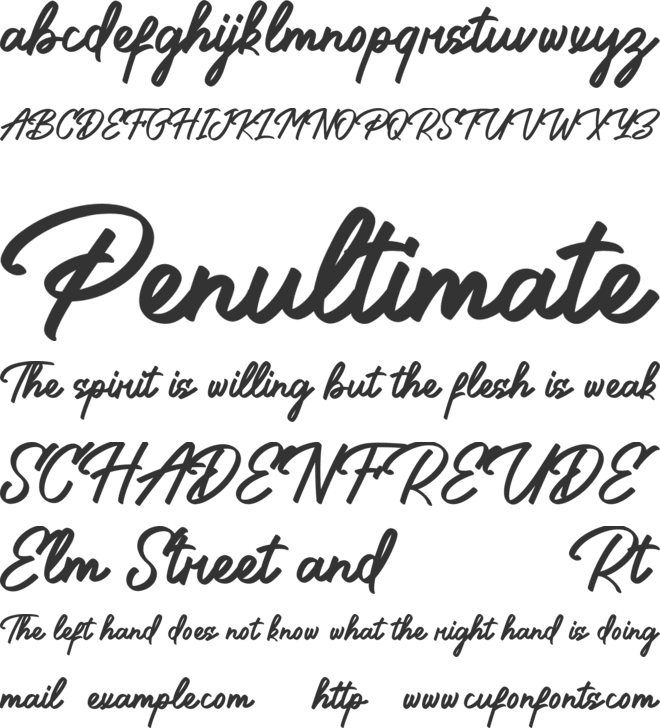 Bilground font preview