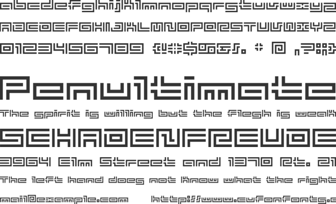 BM Tube font preview