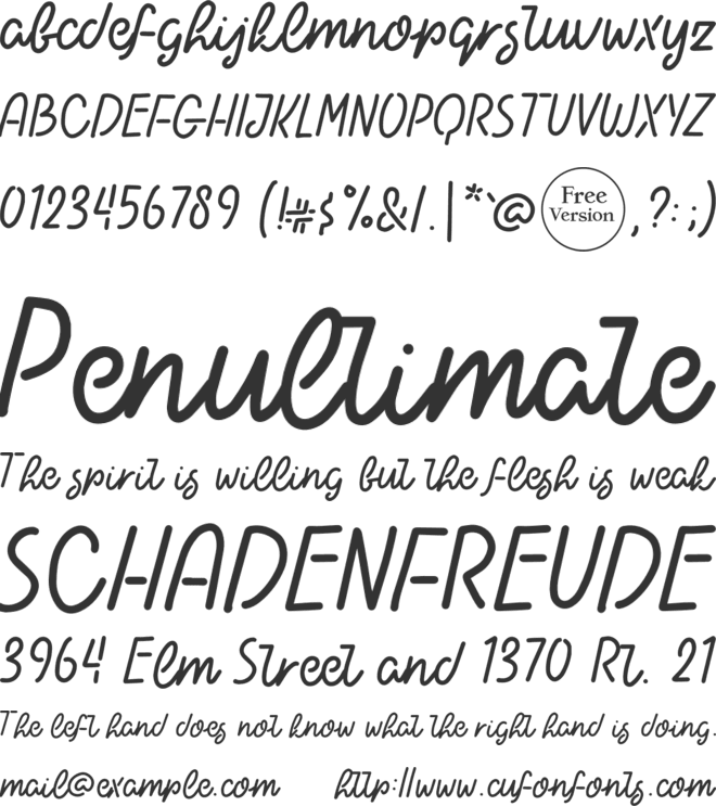 Haloha Free Trial font preview