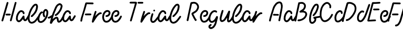Haloha Free Trial Regular font