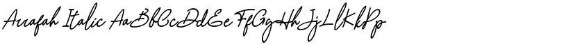 Arrafah Italic font