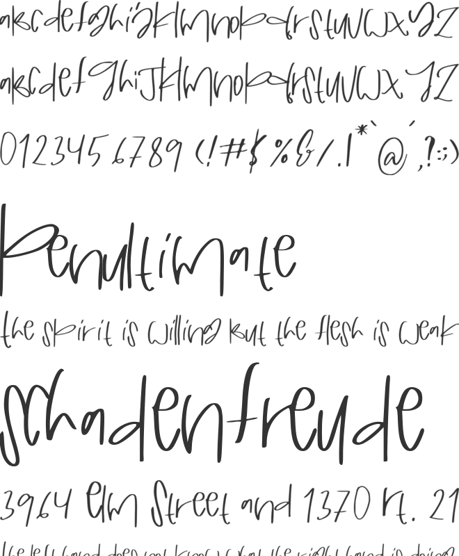 Rosella Tea font preview