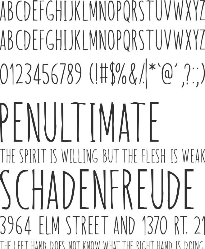 Our Grasp font preview