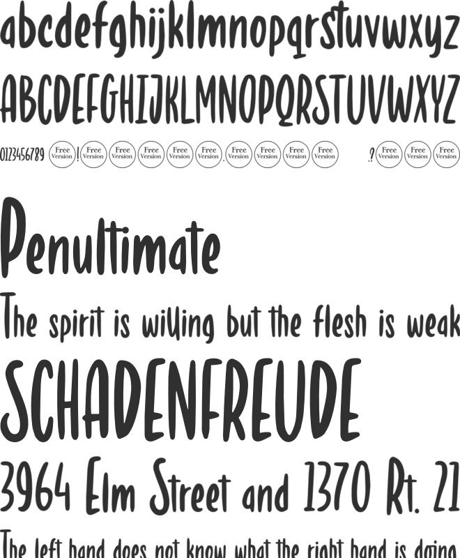 Sundae Bite Free Trial font preview
