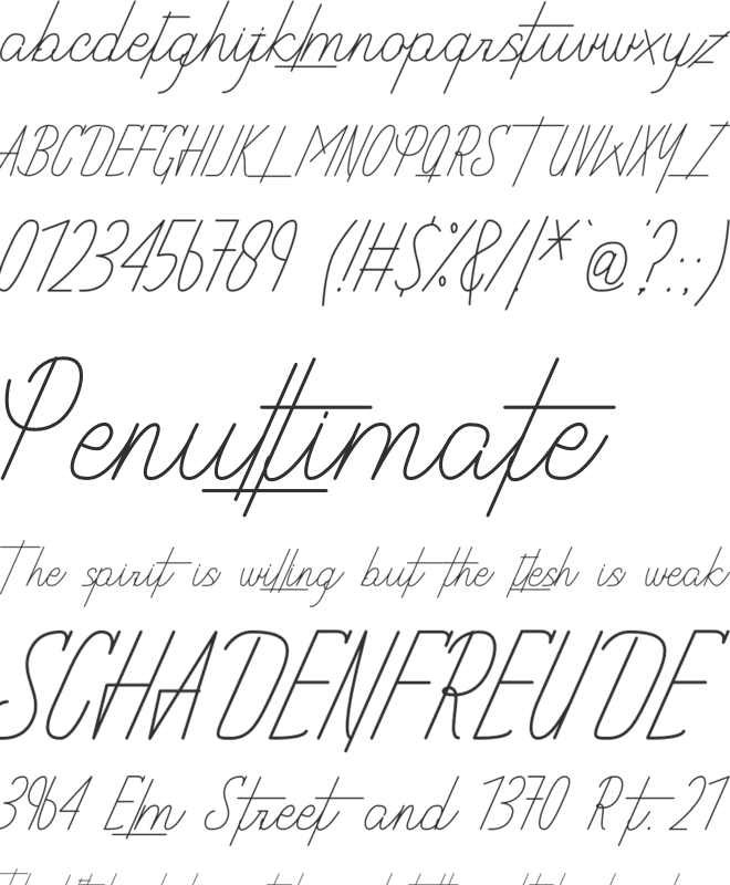 Ruottey font preview