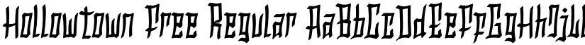 Hollowtown Free Regular font