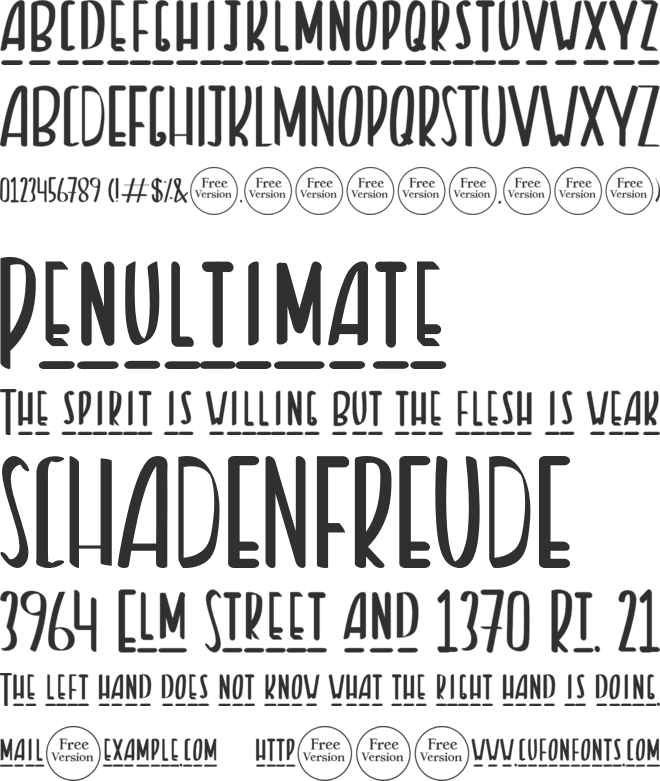 Bluffton Free Trial font preview