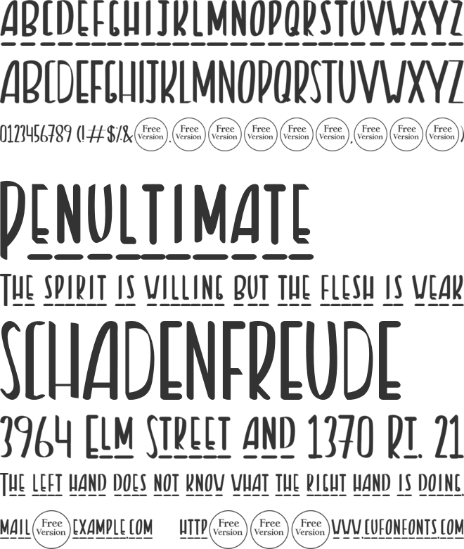 Bluffton Free Trial font preview