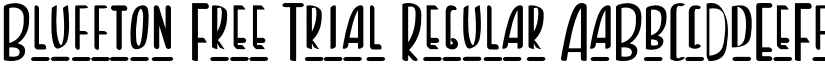 Bluffton Free Trial Regular font
