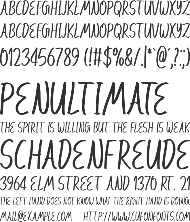 Holy Occasion font preview
