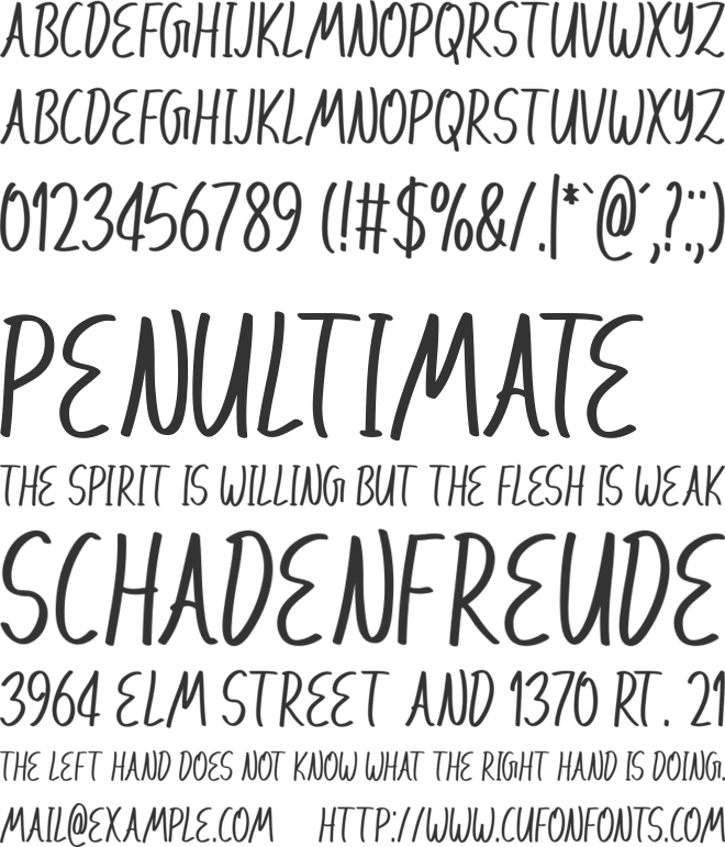 Holy Occasion font preview