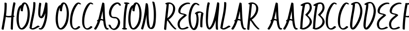 Holy Occasion Regular font