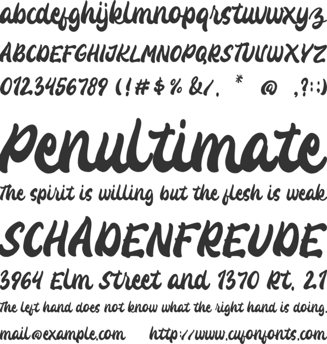 Katracy font preview