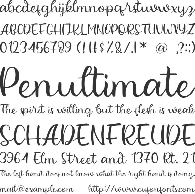 Beauty Hearts font preview