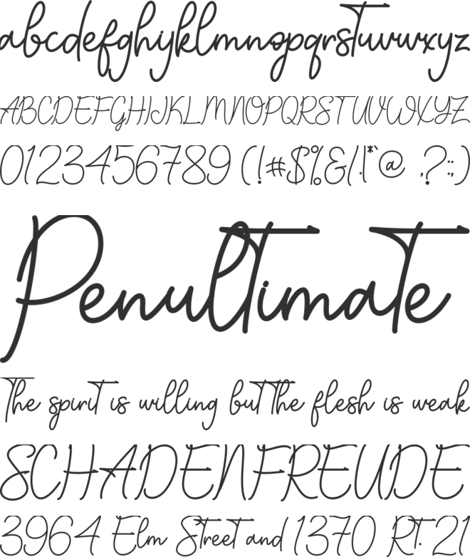 Satherday - Personal Use font preview