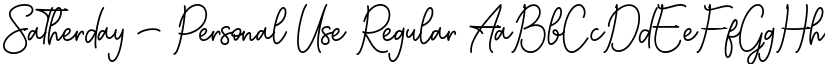Satherday - Personal Use Regular font