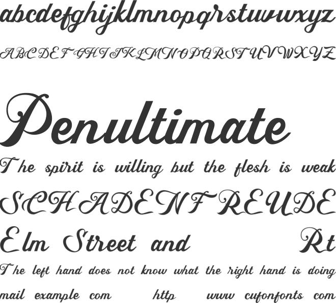 Baginda Walker font preview