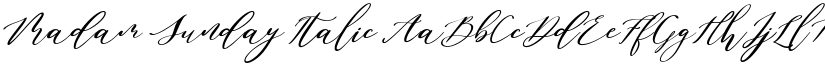 Madam Sunday Italic font