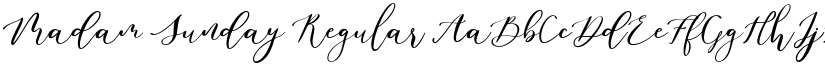 Madam Sunday Regular font