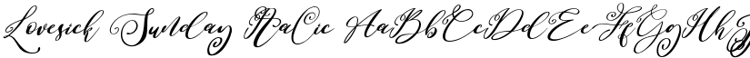 Lovesick Sunday Italic font