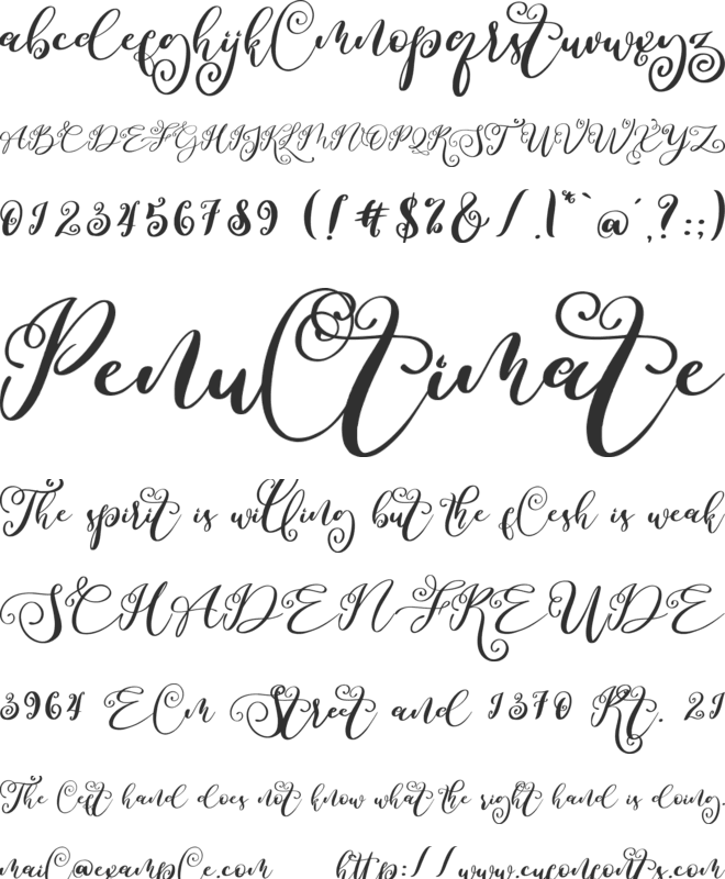Lovesick Sunday font preview