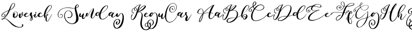 Lovesick Sunday Regular font