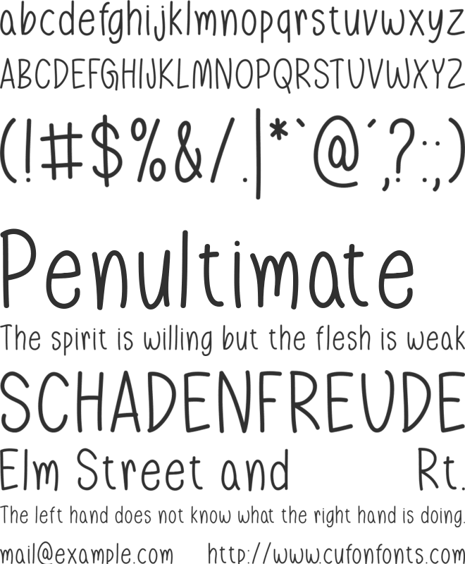 Our Generation font preview