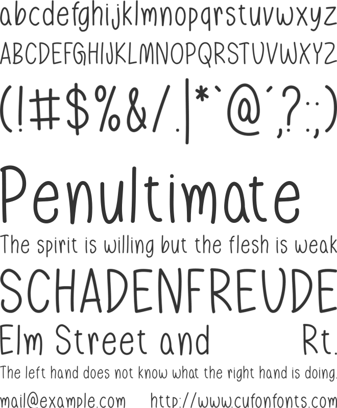 Our Generation font preview