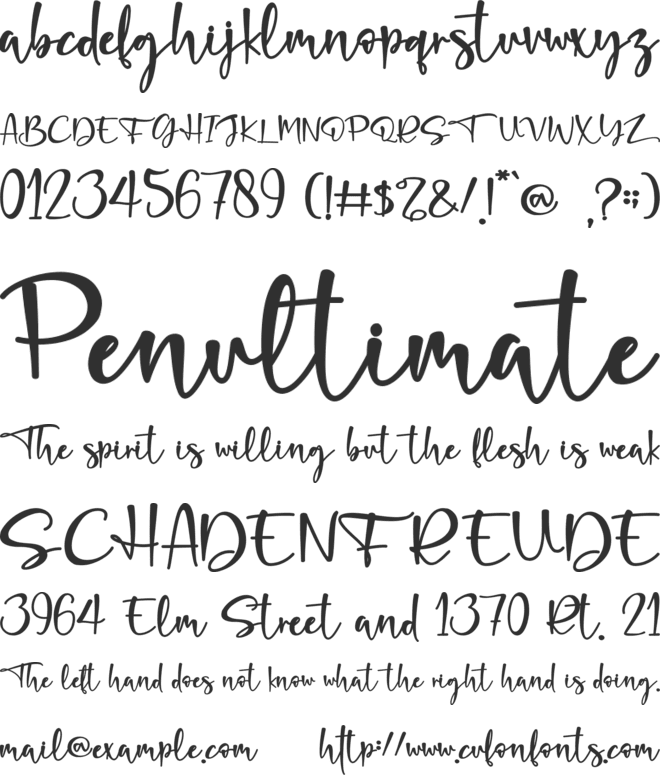 Rafandra - Personal Use font preview