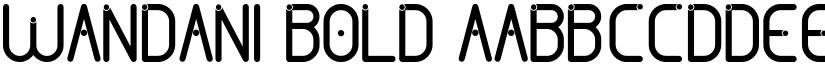 WANDANI Bold font