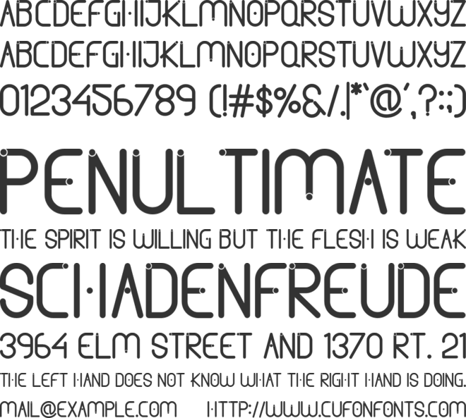 WANDANI font preview