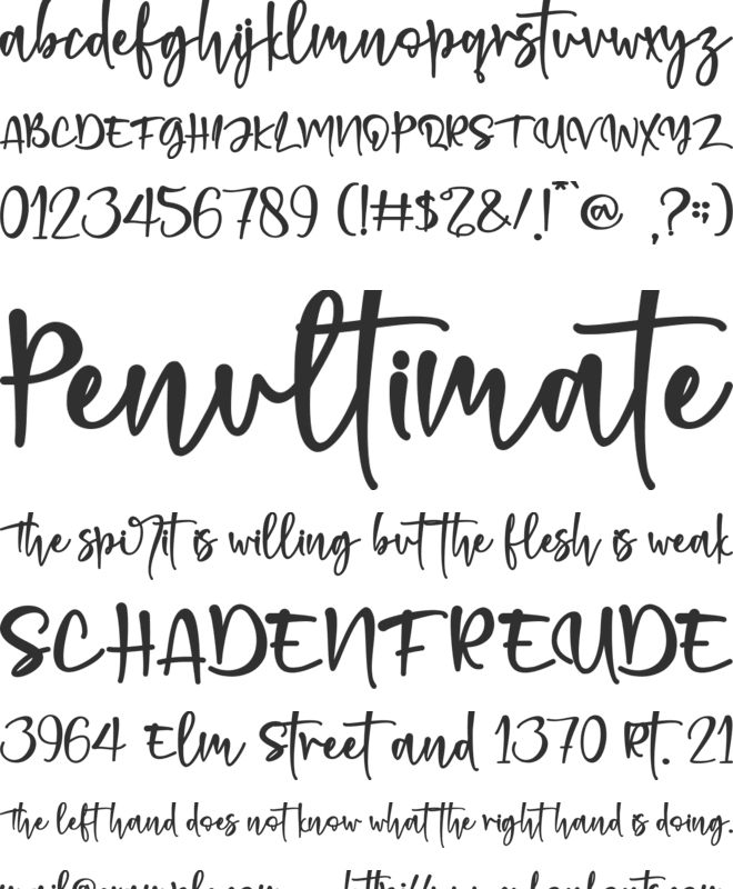 Gerallydine font preview