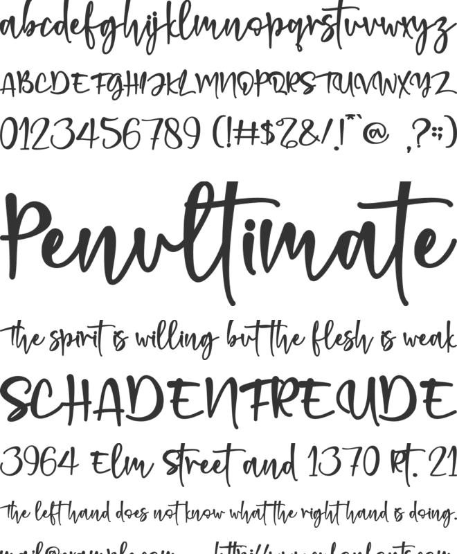 Gerallydine font preview