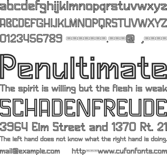 Cosmogen Free Trial font preview