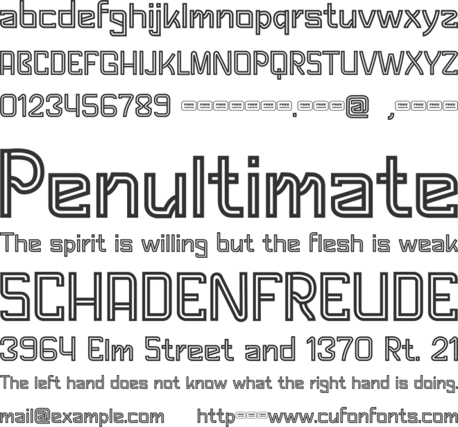 Cosmogen Free Trial font preview