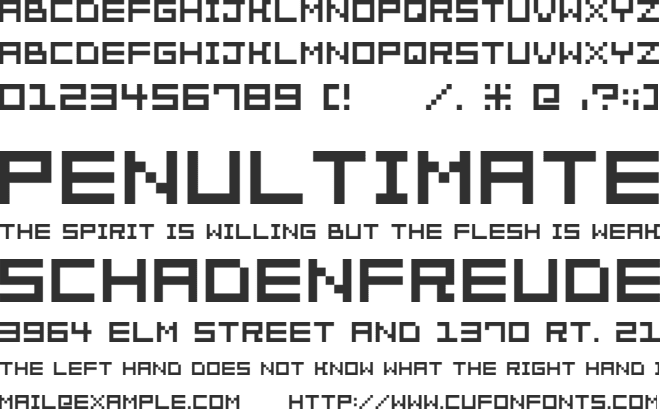 Pixelation font preview