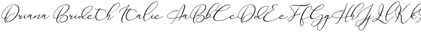 Driana Brideth Italic font