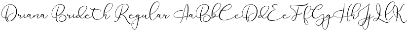 Driana Brideth Regular font