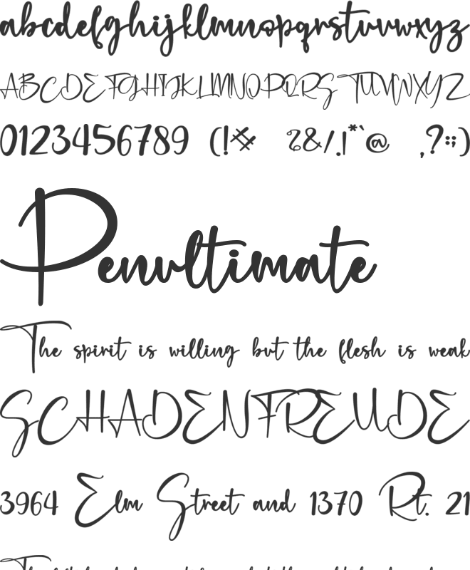 Cristiano - Personal Use font preview