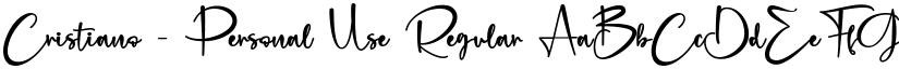 Cristiano - Personal Use Regular font
