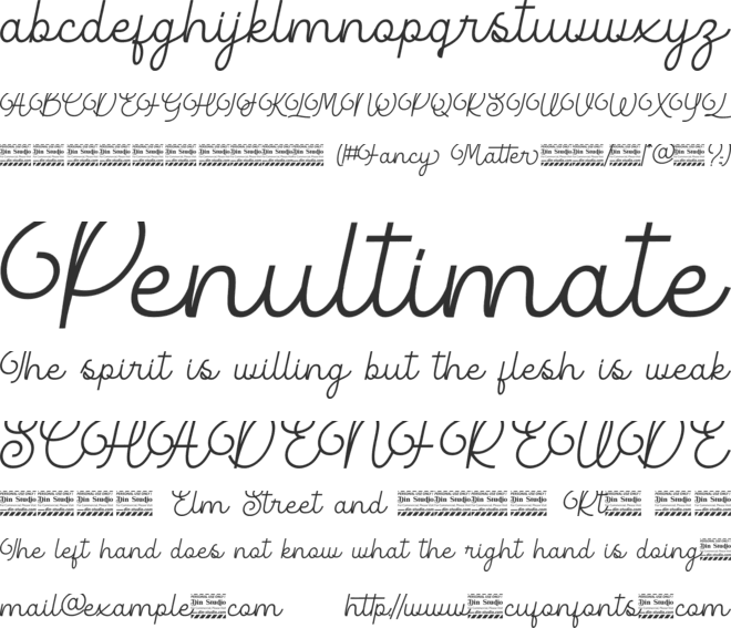 Fancy Matter personal use font preview