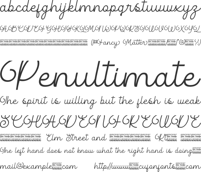 Fancy Matter personal use font preview