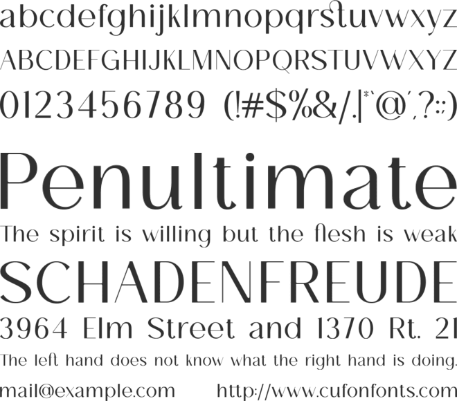 Breadley Sans font preview