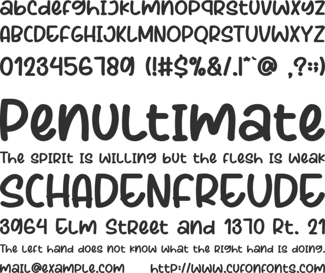 Anything Skribble font preview