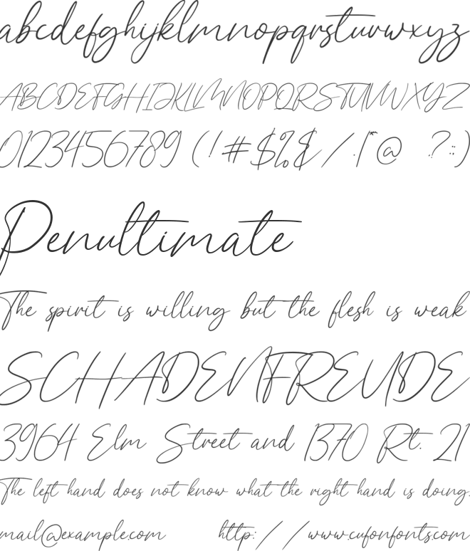 Saling Cinta font preview