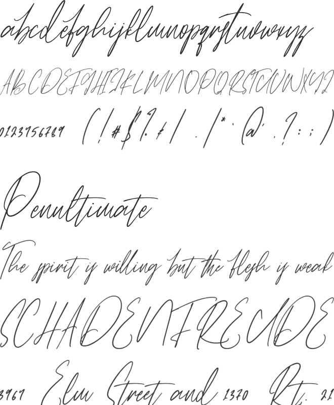 Rattih Putri font preview