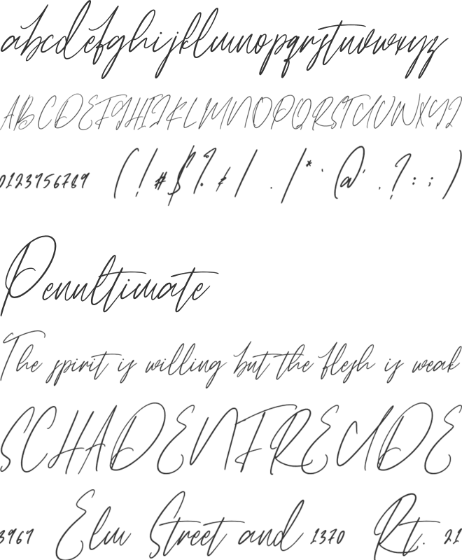 Rattih Putri font preview